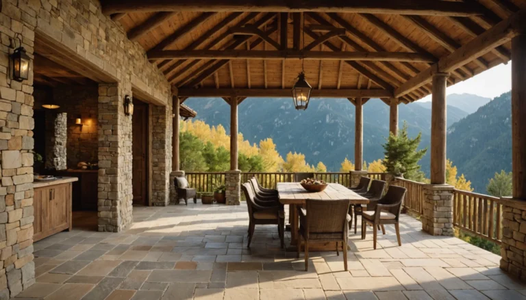 veranda bois et pierre
