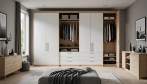 armoire en séparation de pièce double face