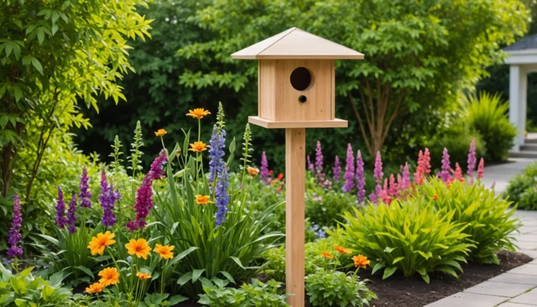 maison d’oiseau sur pied moderne