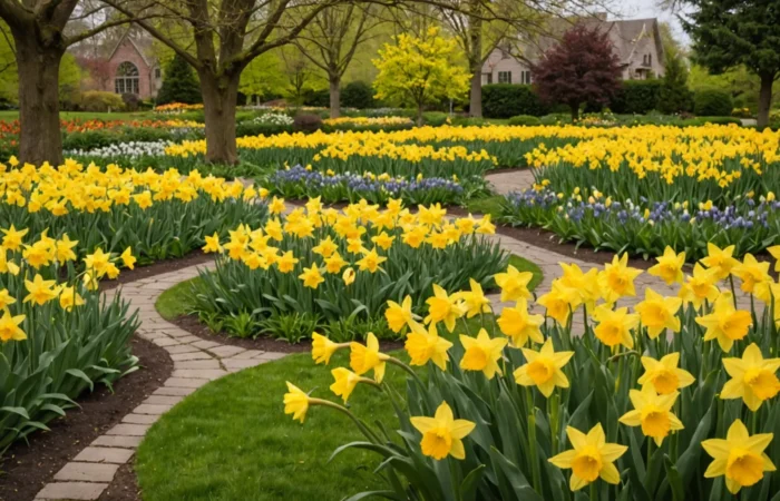 fleurs jaunes de printemps pour le jardin