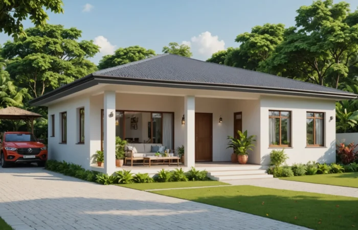 plan de bungalow de 200 m²