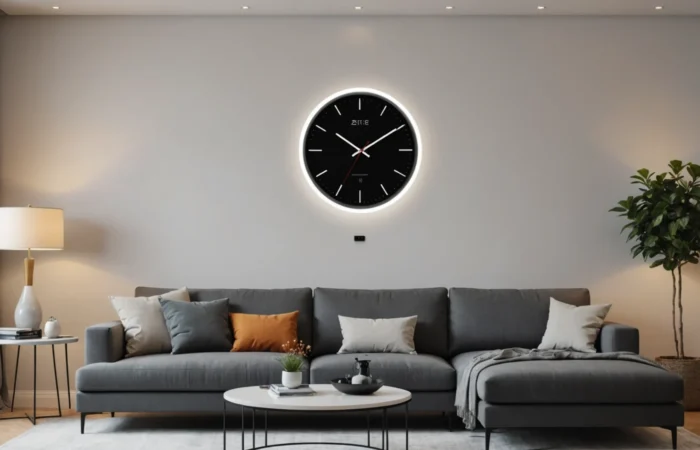 horloge murale design moderne numérique