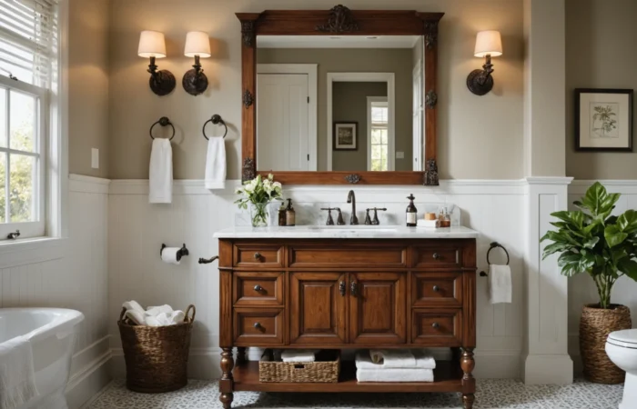 ancien meuble salle de bain