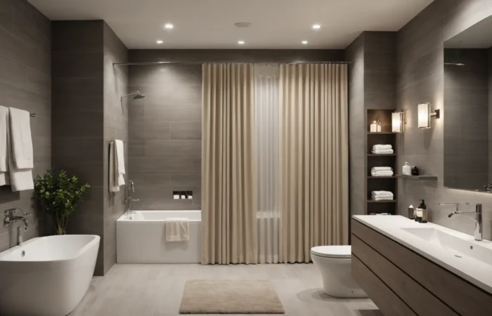 rideau de douche pour baignoire sans percer